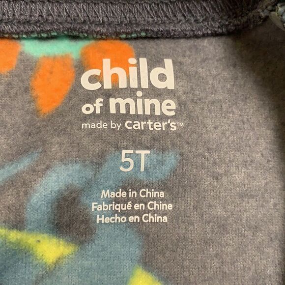 Boys NWOT Carter’s‎ Child Mine Fleece Dinosaur Pajamas - Picture 4 of 4